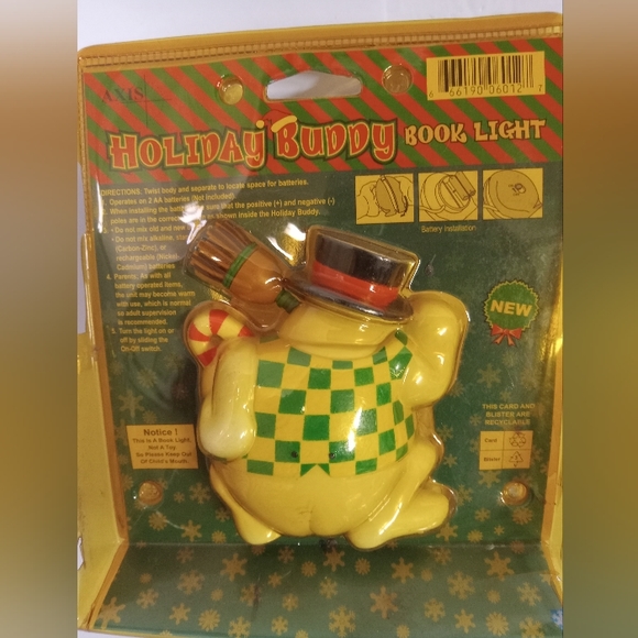 Vtge Holiday Buddies Booklight Snowman ,Series #1 of 3 Exclusive Designs4 - Picture 3 of 4